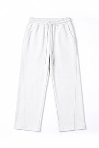 IVAR White Wide Leg Heavy Fleece Pants – men's white wide-leg fleece trousers, view 2