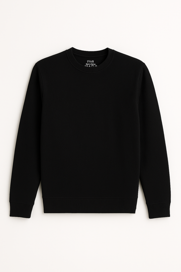 IVAR® Black Textured Sweatshirt