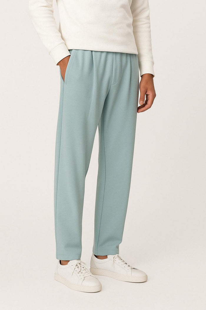 IVAR® Mint Green Stapered Knitted Pants