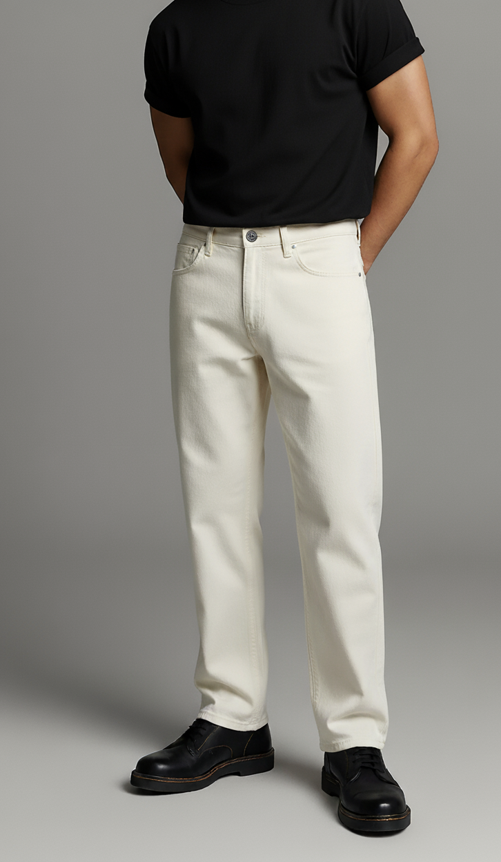 IVAR® White Relaxed Fit Denim
