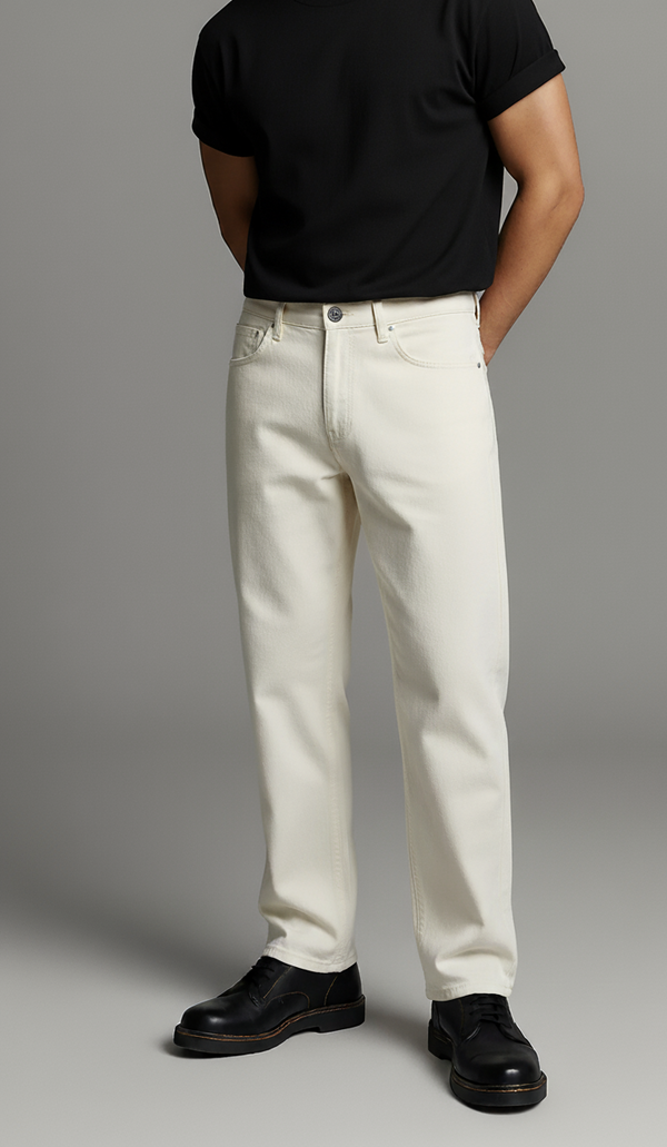 IVAR® White Relaxed Fit Denim