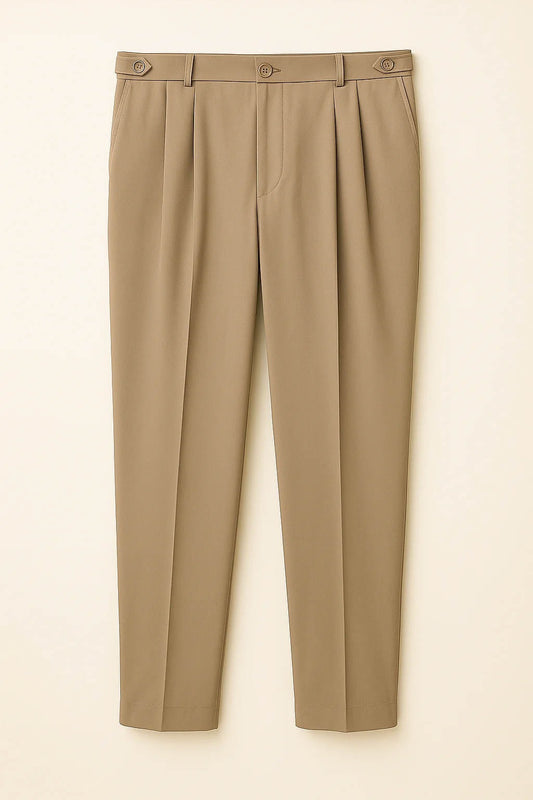 IVAR® Khaki Adjustable pleated pants