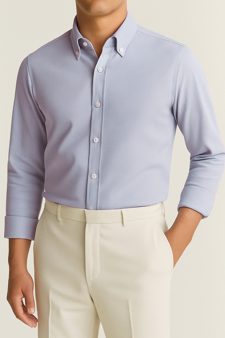 IVAR® Non Iron Glacier Grey Slim Fit Shirt