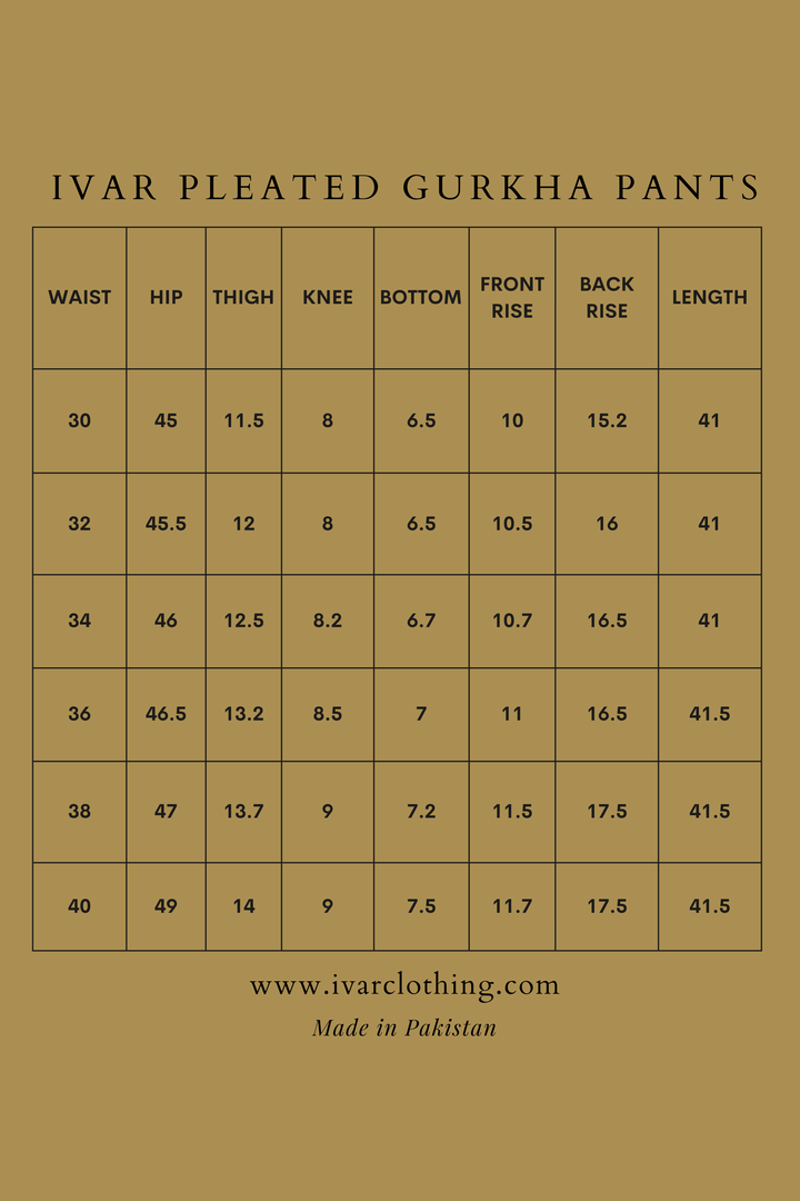 IVAR® Fawn Pleated Gurkha Pants