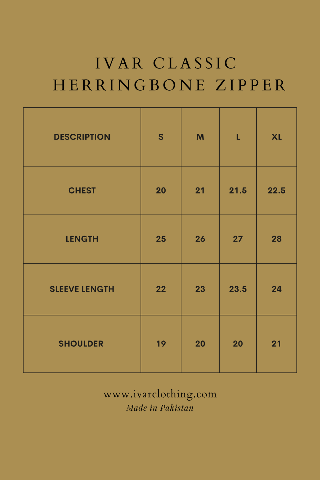 IVAR® Navy Classic  Herringbone Zipper