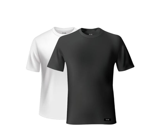 Black & White Crew Neck inner Vest (Save 10% on Pack of 2)