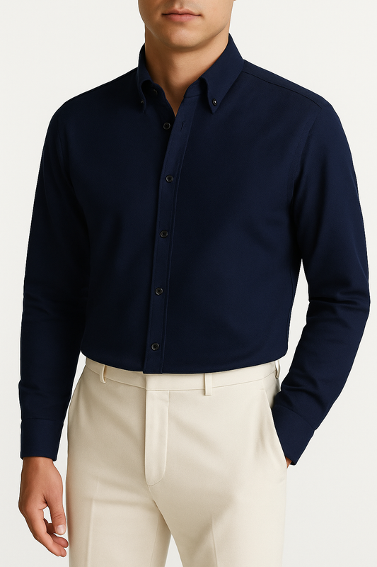 IVAR® Non Iron Navy Slim Fit Shirt