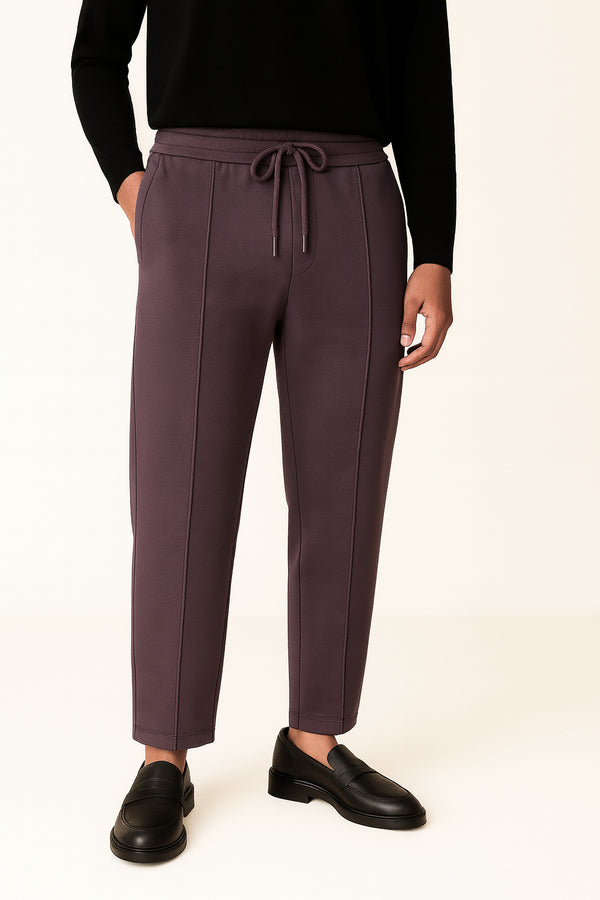 IVAR® Plum Stapered Knitted Pants