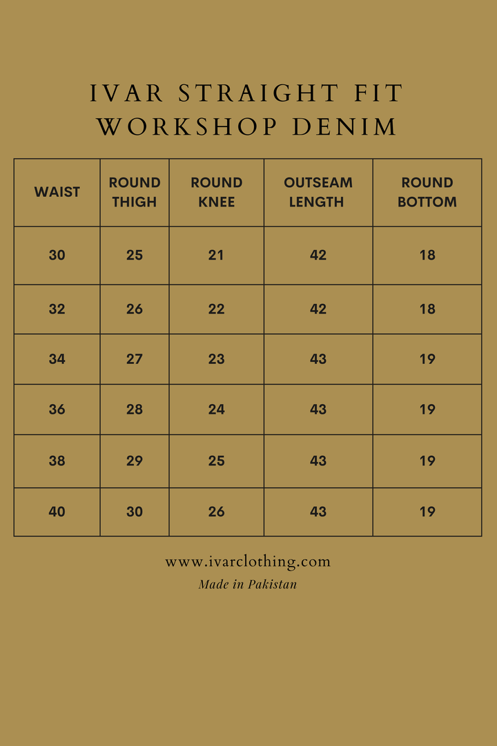 IVAR® Straight Fit Black Workshop Denim