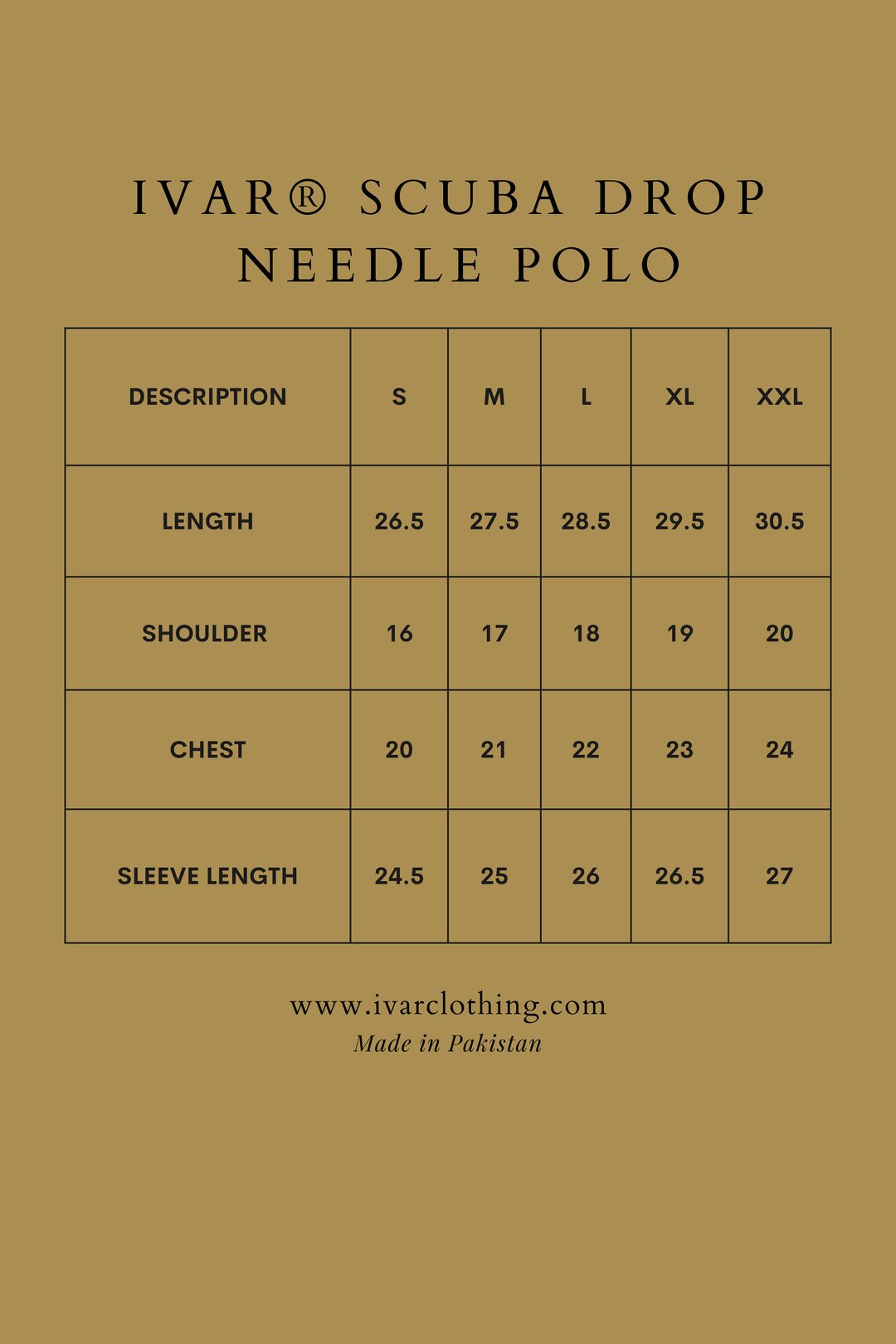 IVAR® Olive Green Scuba Drop Needle Polo