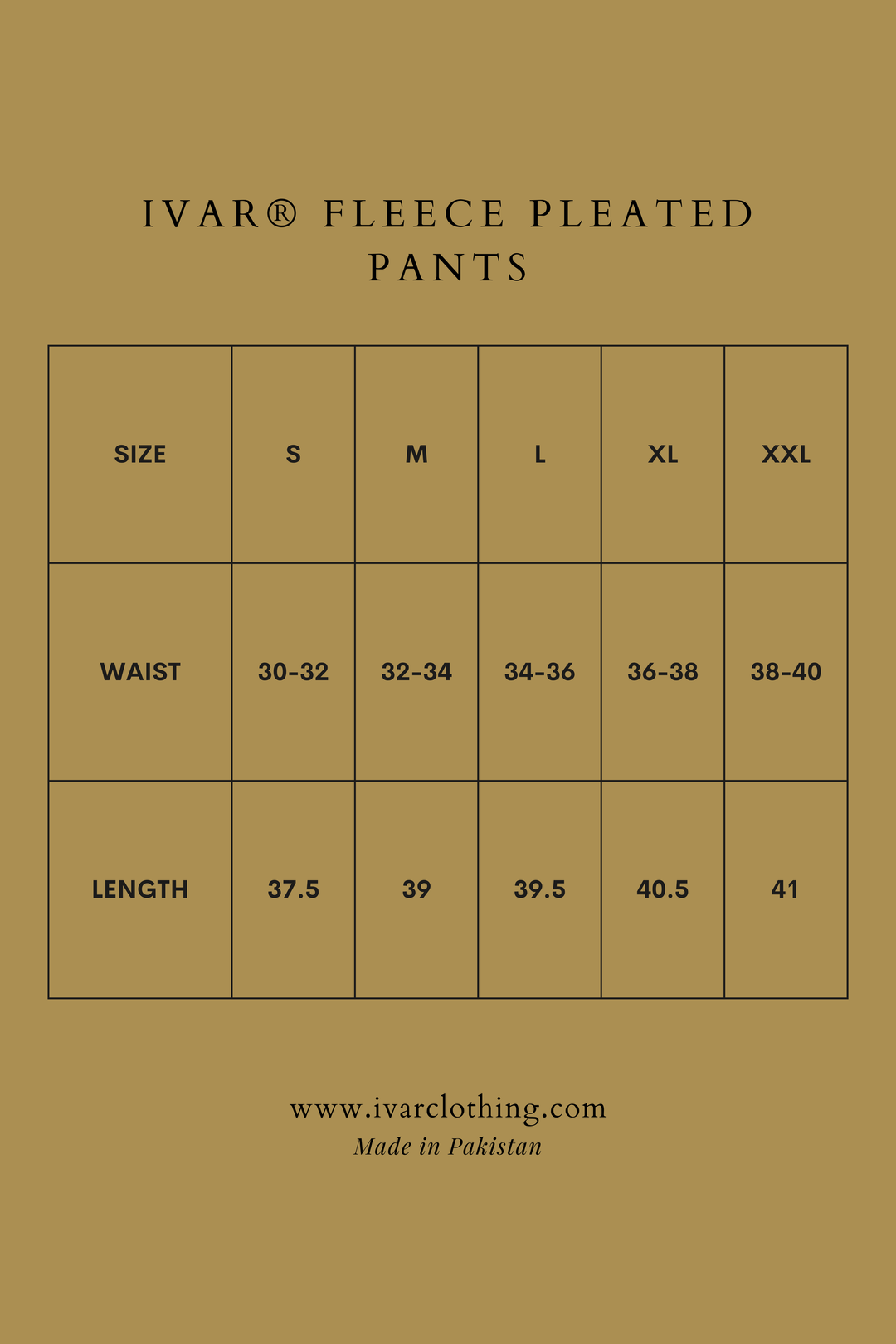 IVAR® Smoky Grey Fleece Pleated Pants