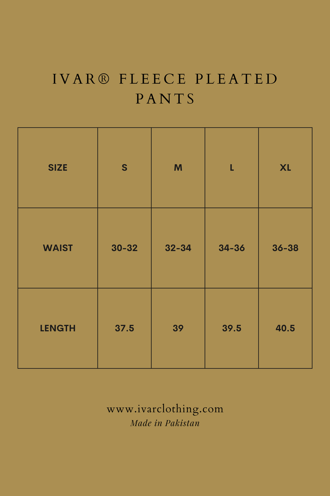 IVAR® Navy Fleece Pleated Pants