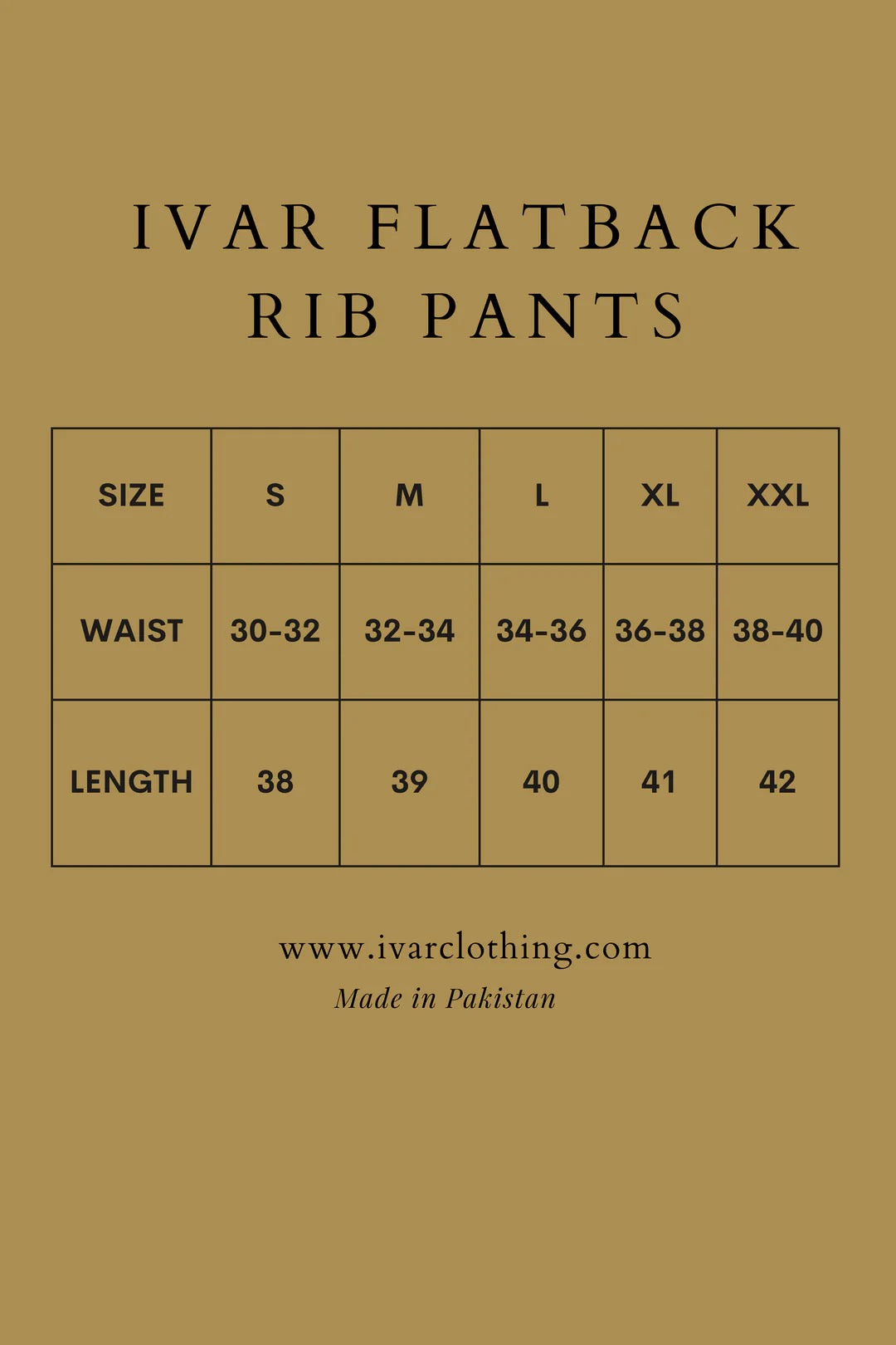 IVAR® Off White Flatback Rib Pant