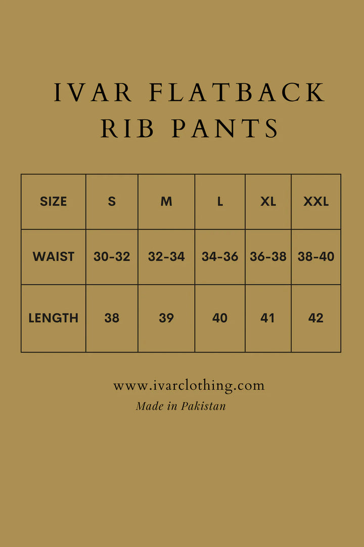 IVAR® Off White Flatback Rib Pant