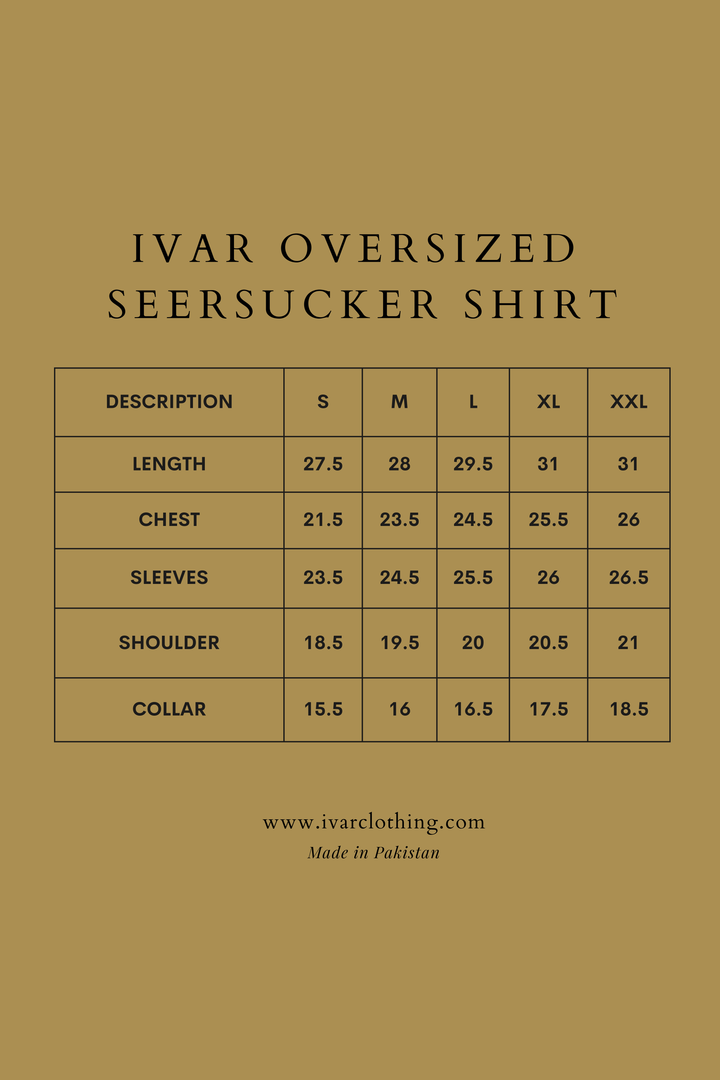 IVAR Oversized Seersucker Sky Stripe Shirt