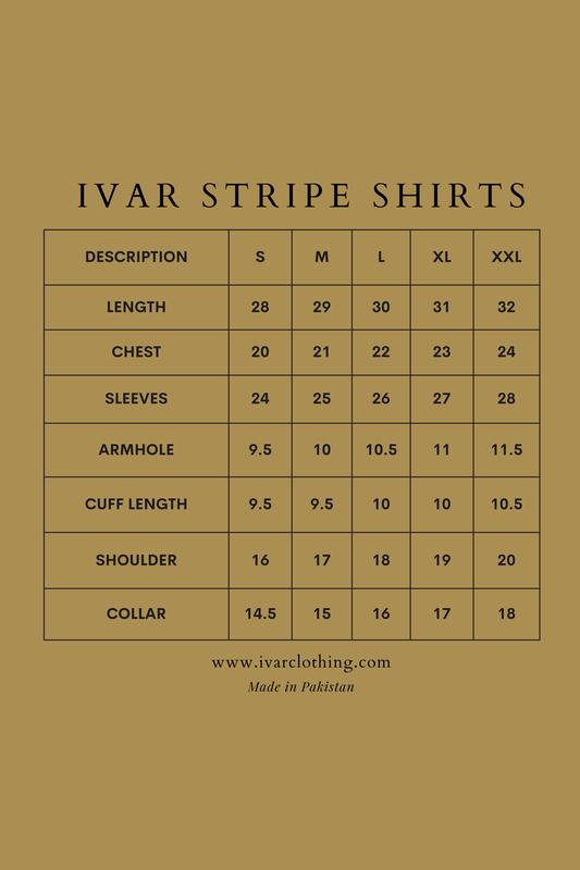 IVAR® Grey n White Slim Stripe Shirt