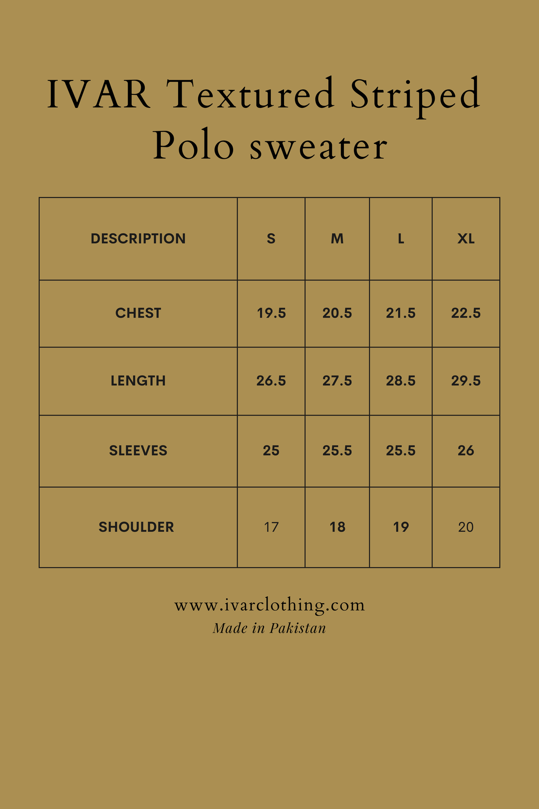 IVAR® Olive Textured Striped Polo sweater