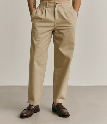 IVAR® Fawn Twill Straight Fit Pleated Pants