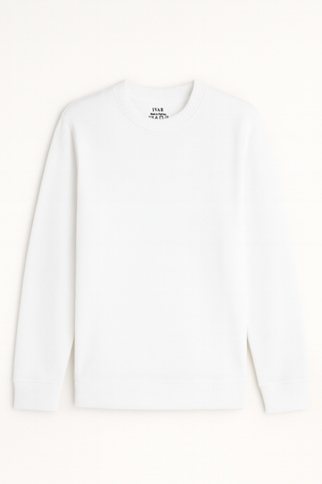 IVAR® White Textured Sweatshirt