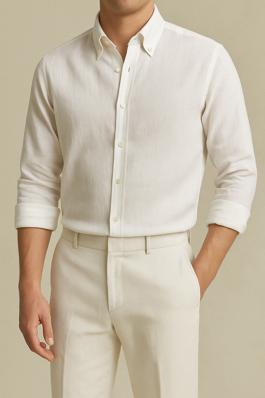 IVAR® White Linen Shirt