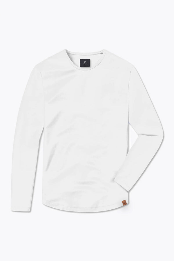 IVAR® Full Sleeve Luxeknit White T shirt