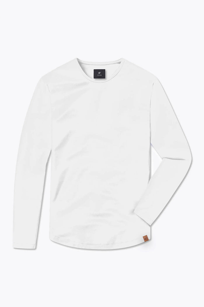 IVAR® Full Sleeve Luxeknit White T shirt